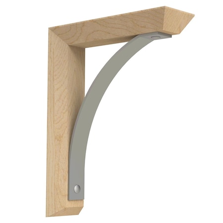 Small Bauhaus Bracket With Brushed Aluminum Arch - Walnut